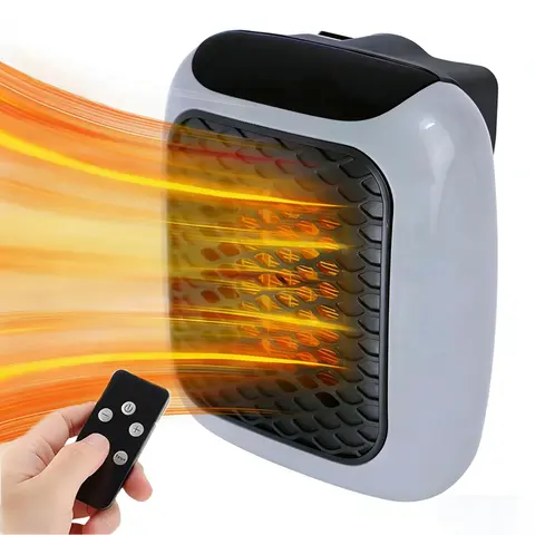 Heater Wall Outlet Small Space Heater with Adjustable Thermostat, Programmable 12-Hour Timer, Auto Shut Off - Quiet, Space-Saving, Ceramic,Stop running after a period of time after pressing the close button