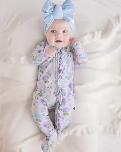 Colette Ruffled Zippered Footie