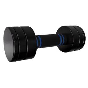 15lb Threaded Adjustable Dumbbell with Foam Handle, Black/Blue