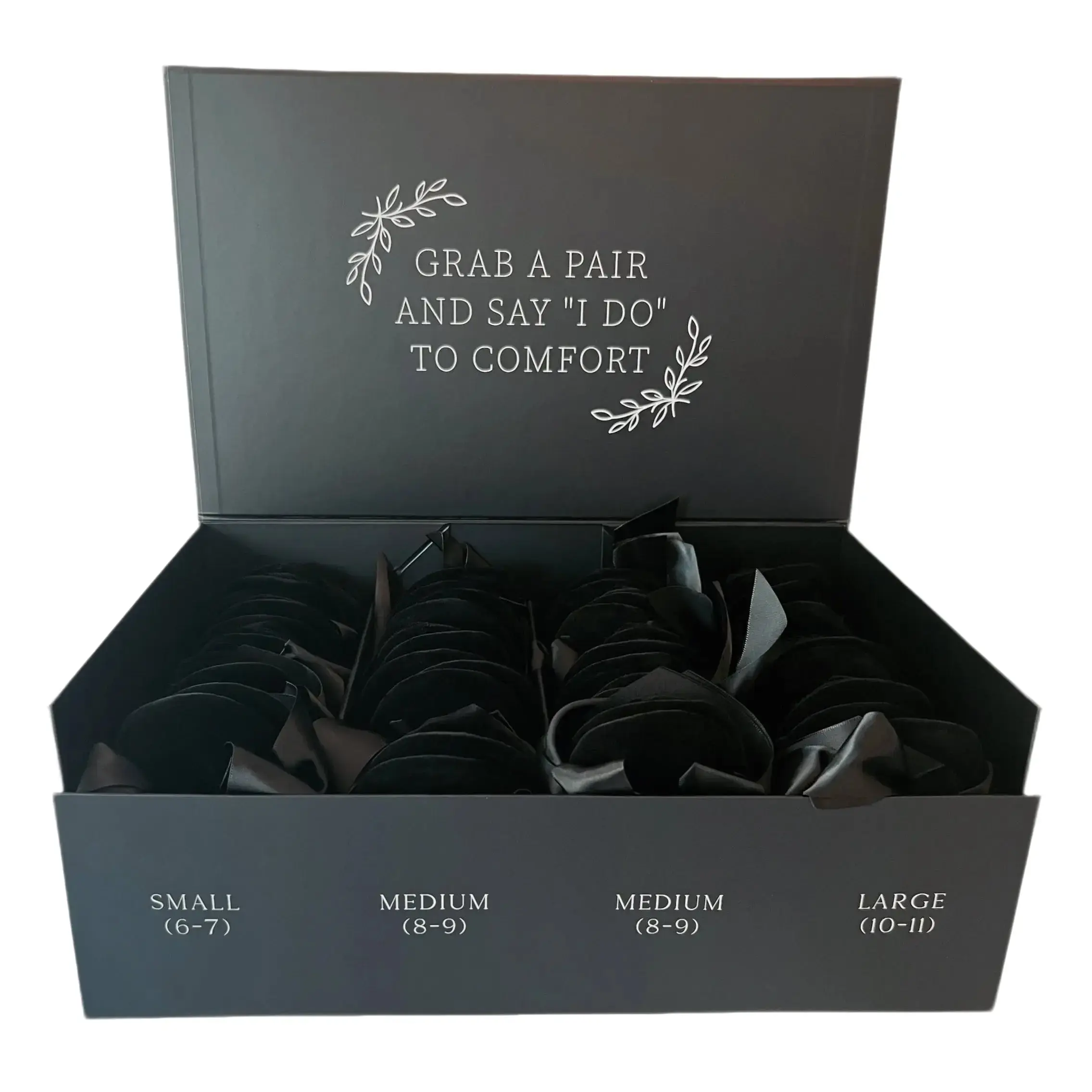 Black Tie Box Set - Foldable Ballet Flats - Viral Wedding Favor