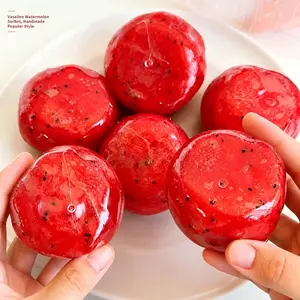 Stress Relief Toy Watermelon Sorbet Squishy, Glossy Gel Filled Soft Squeeze Fidget Toy with Red Watermelon Seed Design, Handheld Sensory Desk Toy for Kids Teens and Adults, Office Break Toy, Classroom Prize, Teacher Reward, Party Favor, Single Pack