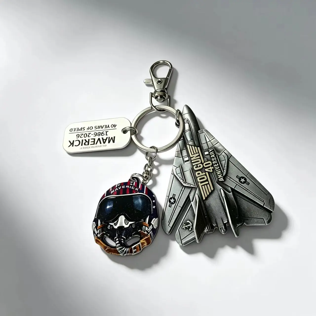 Keychain, 1pcs Maverick Solo Theme Keychain, F14 Fighter Jet Alloy Pendant, Military Enthusiast Collectible, Backpack Key Decoration, Keychain Collectibles, Cool Keychains