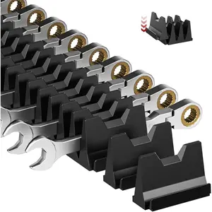 40 count Efficient Modular Wrench Organizer, Wrench Holder for Tool Drawer Storage, Wrench Tool Organizers with Metric & SAE Label, Professional Wrenchs Rack Organizer Set, BlackSurfozeSurfoze