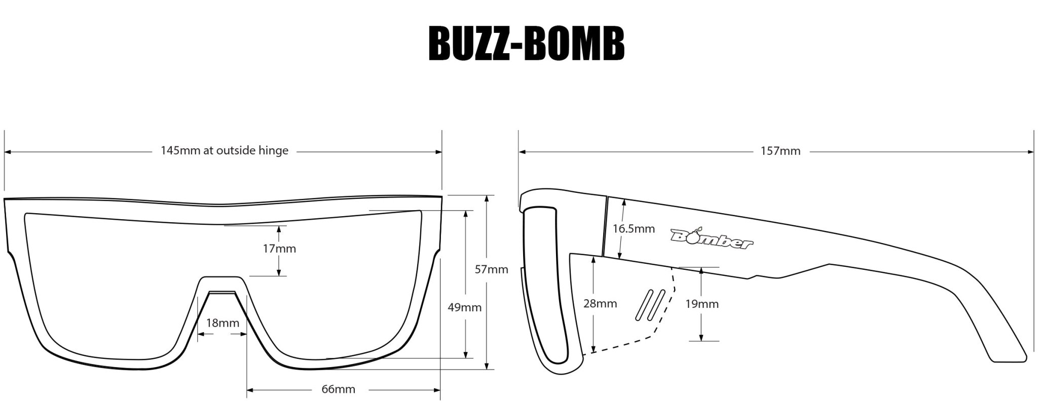 BUZZ BOMB ANSI Z87+ Safety Sunglasses Mirrored Colored Lens Side Protection Removable Side Shields Eye Protection