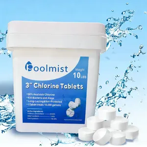 10LB Pool Maintenance Tabs 3 Inch Slow Dissolving for Inground & Above Ground Pools