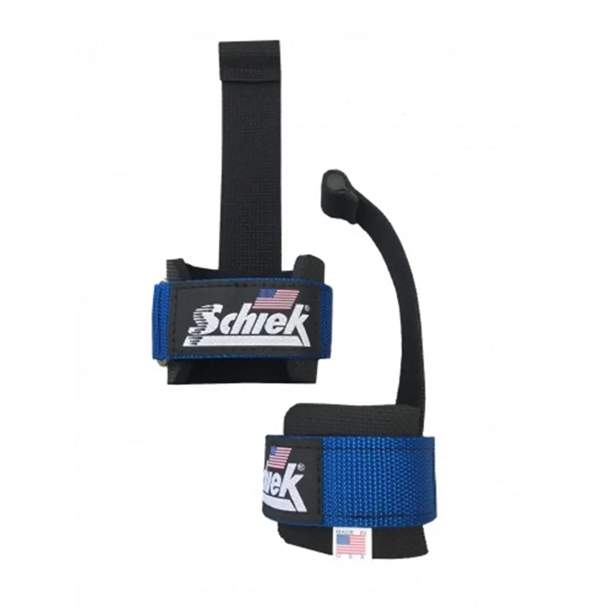 212 MAIN Schiek Rubber Dowel Lifting Straps - Blue, Quick-Change Strap, Integrated Wrist Support, Neoprene Pad, Wrist Pressure Relief, Weight Training Use