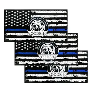 Car Sticker, American Flag Thin Blue Line Decal for Cars, Trucks, Window, Laptops, Car Exterior Accessories