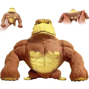 Stretchy Gorilla Fidget Toy, Stress Relieving Splat Monkey, Squishy Monkey Toy, Ideal Gifts for Kids, Birthday & Christmas