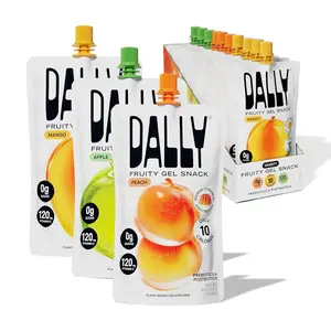 Dally Konjac Jelly Variety Pack Mango Peach Apple 10 Pouches Keto Sugar Free Korean Fruit Snack 10 Calorie