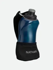 NATHAN QuickSqueeze Lite Handheld 18oz Hydration Tumbler Sports Drinking Bottle with Flip Lid & Grip-Free Design