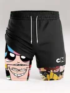 Anime Girls 3d Digital Printing Performance Shorts Summer Double Layer Beach Pants Fitness Training Pant Sports