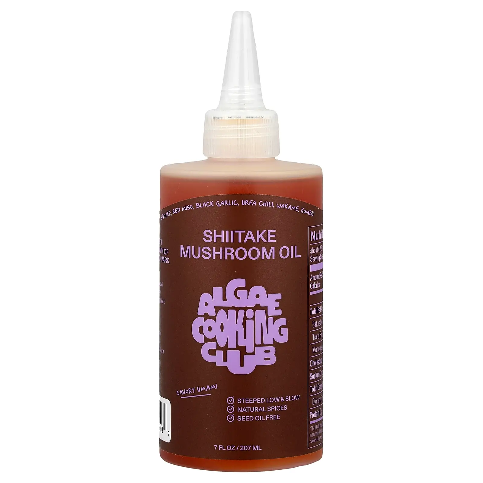 Algae Cooking Club Shiitake Mushroom Oil, 7 fl oz (207 ml)