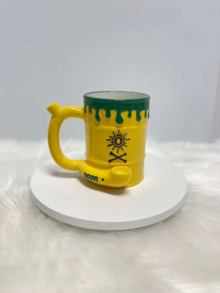Handmade Ceramic Oil Barrel Pipe Mug | 2-in-1 Smoking Mug | Novelty Barrel Coffee Cup | Unique Ceramic Pipe Mug | Collector Gift