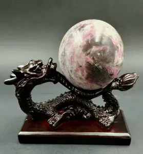 1 Messy Awakening Dragon Crystal Sphere Stand, Boho Crystal Decor - Glass, Ornaments