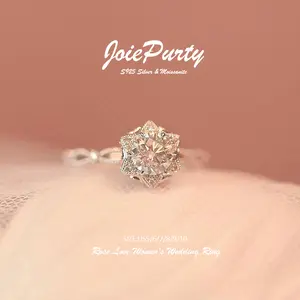 Rose Love Women's Wedding Ring  | S925 Silver Moissanite Ring | Romantic & Sweet | Perfect for Wedding, Party, Date & Holiday