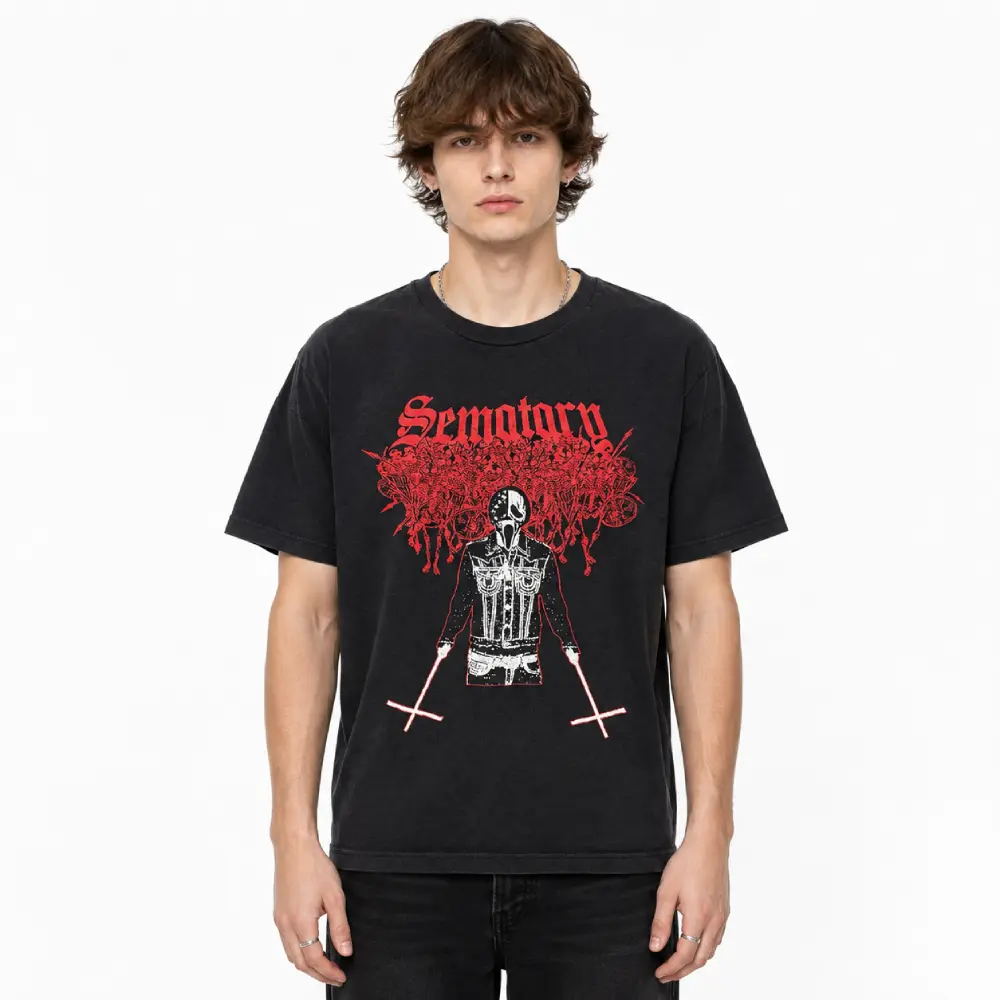 Haunted Mound Butcher House Tour Shirt - Sematary Cross Tshirt Cotton Fit