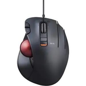 Wired Trackball Mouse-Ergonomic Thumb Control, Smooth Tracking Roller Ball, 5 Programmable Buttons, Tilt Scroll-For PC and Mac