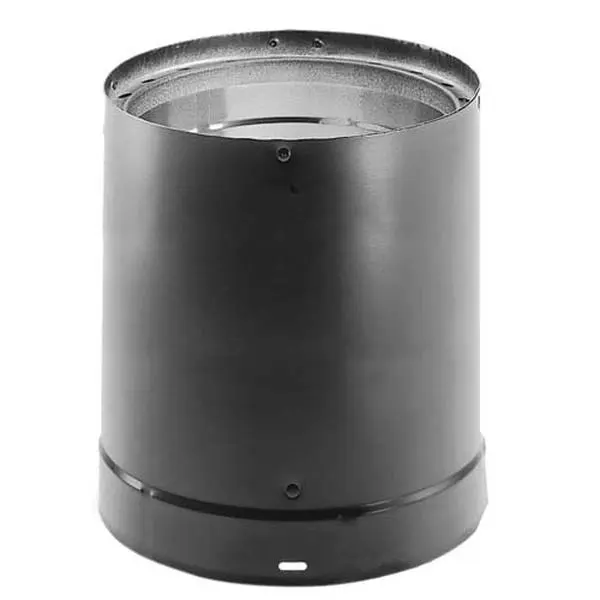 DuraVent 8618 Black Close-Clearance Double-Wall Stove Pipe, Aluminized Steel Construction, Smoke Exhaust Solution for Wood Stove Users
