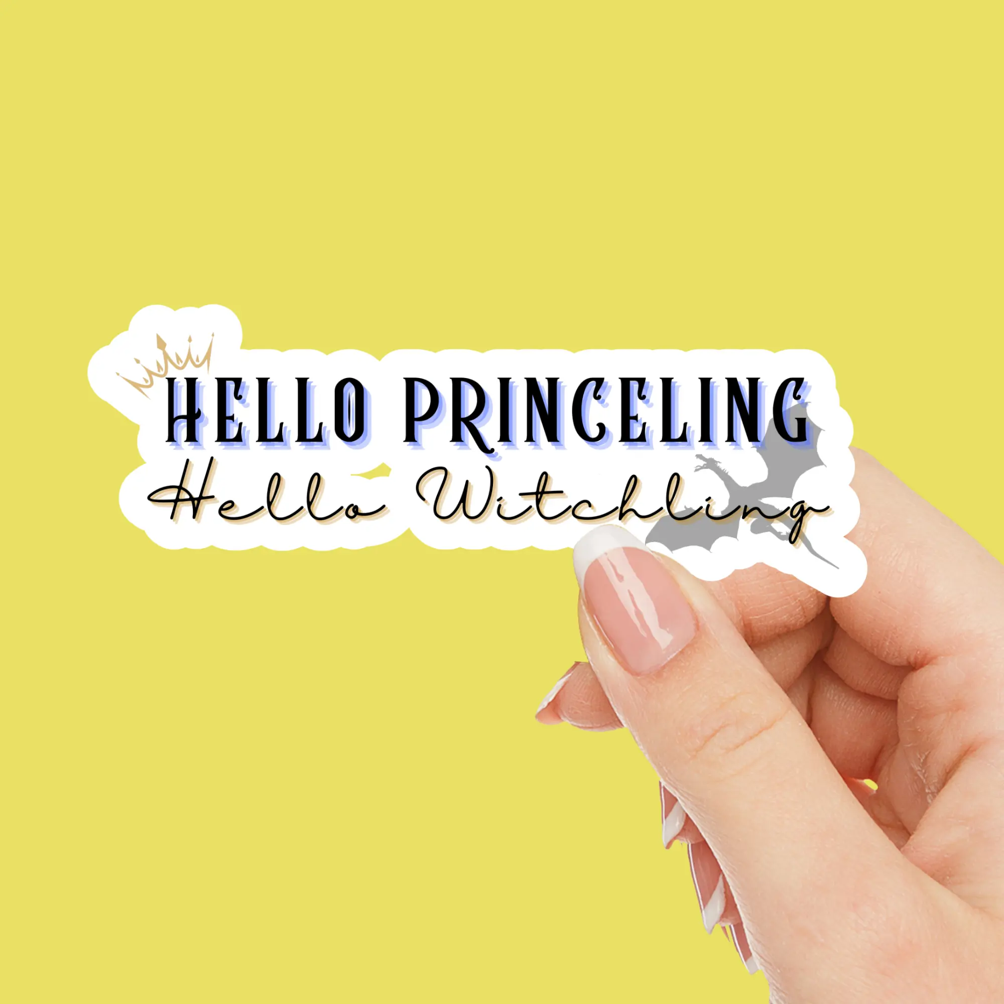 Hello Princeling Hello Witchling Sticker, Throne of Glass Stickers, Manon and Dorian, Kindle Sticker, Fantasy Stickers