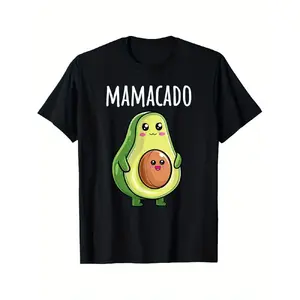 Women's Funny Pregnancy Announcement TShirt Mamacado Graphic with MAMACADO Text Black Shirt Loose Fit Casual Maternity Top for Expecting Moms Novelty Pregnancy Gift Idea Maternity Parties Beach & Sports Outdoor Clothing | All-Season Casual Wear