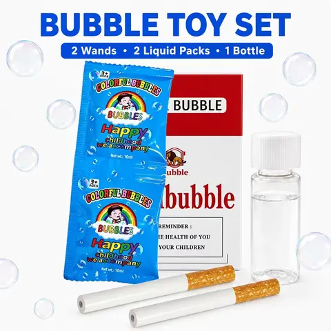 SummerVibes Bubble Cigarette StressRelief Toy, Fake Cigarette Shape,Mini Bubble Blower,Bubble Sticks, Relaxation Tool,Suitable for Birthday/ChristmasParty Gifts, for Men & Women（Newly Upgraded Version）