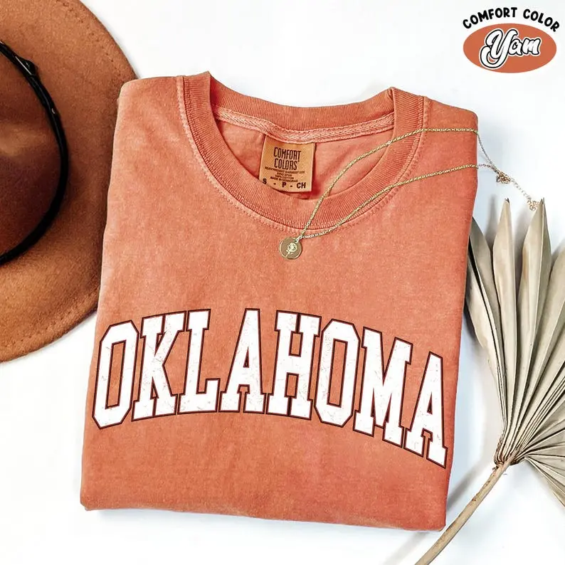 Comfort Colors Oklahoma T-Shirt, Vintage Graphic Oklahoma Shirt, Retro Oklahoma Tee, Oklahoma Gift, Game Day Oklahoma Shirt, Unisex Tee
