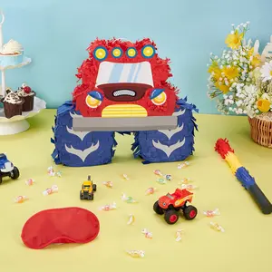 WERNNSAI Piñata -  Party Supplies Piñata Bundle with Blindfold and Bat for Boys Party&Christmas&Anniversary Celebration&Fiesta Carnival Game Decorations&Party Supplies(15.7"x12.2"x3.1")piñata para fiesta&cumpleaños temático&decoración de cumpleaños niños