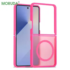 Fin Z Flip7 fe Comfortable Touch Magsafe Case For Samsung Galaxy Z Flip 7 6 Flip6 Translucent Candy Color Magnetic Charging Cover