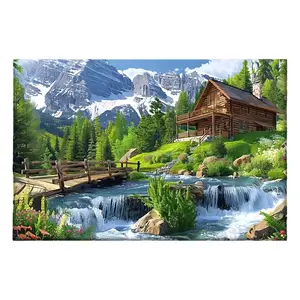 Snow Landscape Tapestry Countryside Winter Backdrop Scenic Theme Wall Hanging Photography Background Nature Decor for Living Room Bedroom Indoor Outdoor Home Decoration