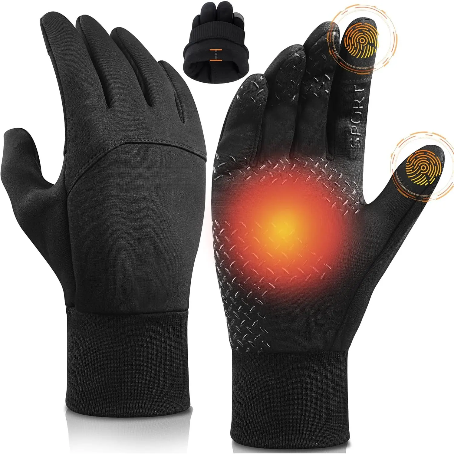 Winter Gloves for Men Women Waterproof Running Cycling for Cold Weather, Thermal Warm Windproof Material and Touch Screen Finger for Skiing Snow Driving Snowboarding,windproof full-finger glove outdoor winter glove