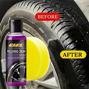 Car Tire Shine Gel, Wheel HUB Polish Paste, Winter Multi-Surface Anti-Cracking, Long-Lasting Gloss Restoration, Durable Gel, Tire Repair Agent, Tire Coating
