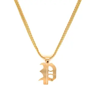 Lucie Large Initial Necklace - Chunky 3mm Gold-Filled