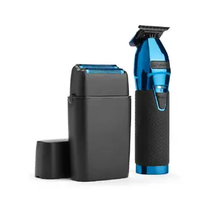 Babyliss Pro LimitedFX Black & Blue Trimmer & Double-Foil Shaver Prepack