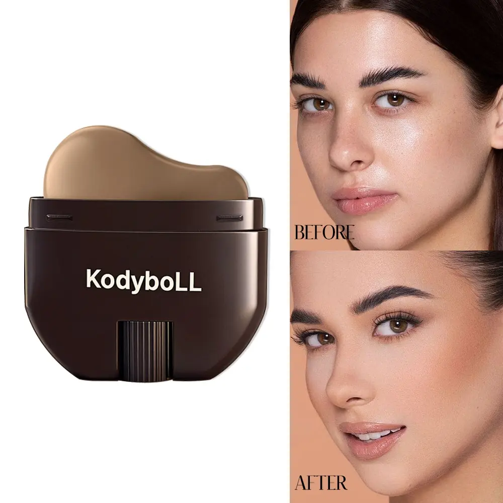 Kodyboll 3-In-1 Contouring Stick, Easy-To-Spread, Matte Highlighter, Cheekbone, Forehead, Nose Shadow, Portable, Affordable, Beginner-Friendly