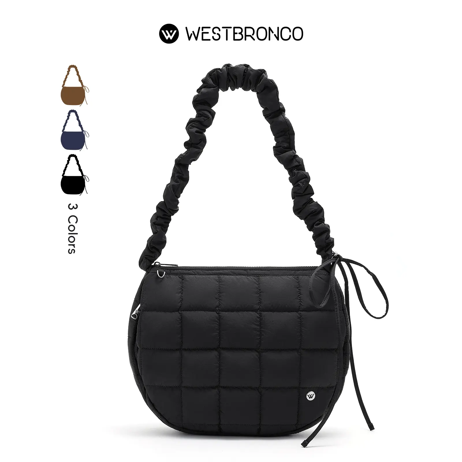 [New In]WESTBRONCO Puffy Quilted Crossbody Bag for Women Gift Idea with Drawstrin Strap Causal Trendy Chic Fashion Commuting Purse Daily Cute Style Lightweight Everyday City Work Bag Gift for Girl SummerSale