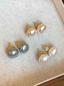 Elegant Faux Pearl Earrings Set, 3 Pairs French Vintage Style, Simple and Stylish for Women, Daily Commute Wear, Versatile Ear Rings, Ear Studs