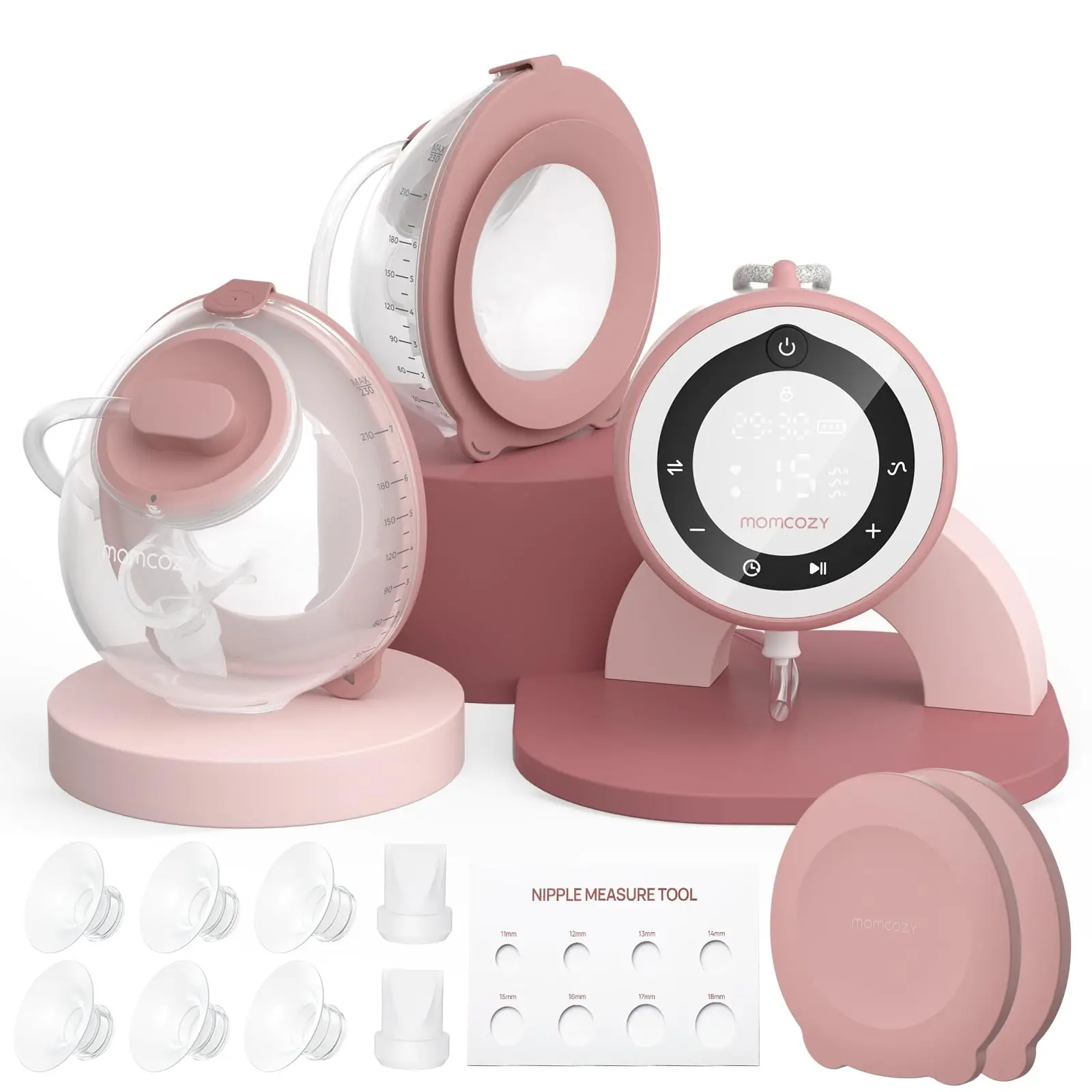 Momcozy Breast Pump V1 Pro, Hands-Free Portable Wearable Breast Pump, Upgraded Electric Breast Pump with 3 Fine-Adjustable Rhythms | 15 Levels, with L