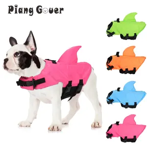 Shark Dog Life Vest - Adjustable Safety Swimsuit & Floating Jacket for Small to Medium Dogs - Durable & Quick-Dry Pet Water Sport Gear