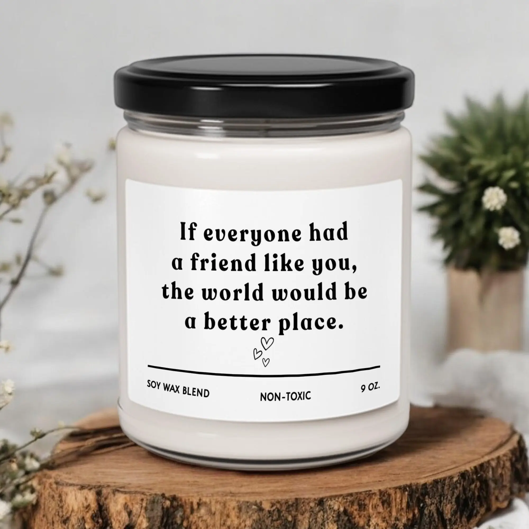 Friendship Scented Soy Candle, Friendship Gifts, Best Friend Birthday Gift, BFF Candle, Gift For Best Friend, Candle For Bestie, Bestie Gift Decor Glass