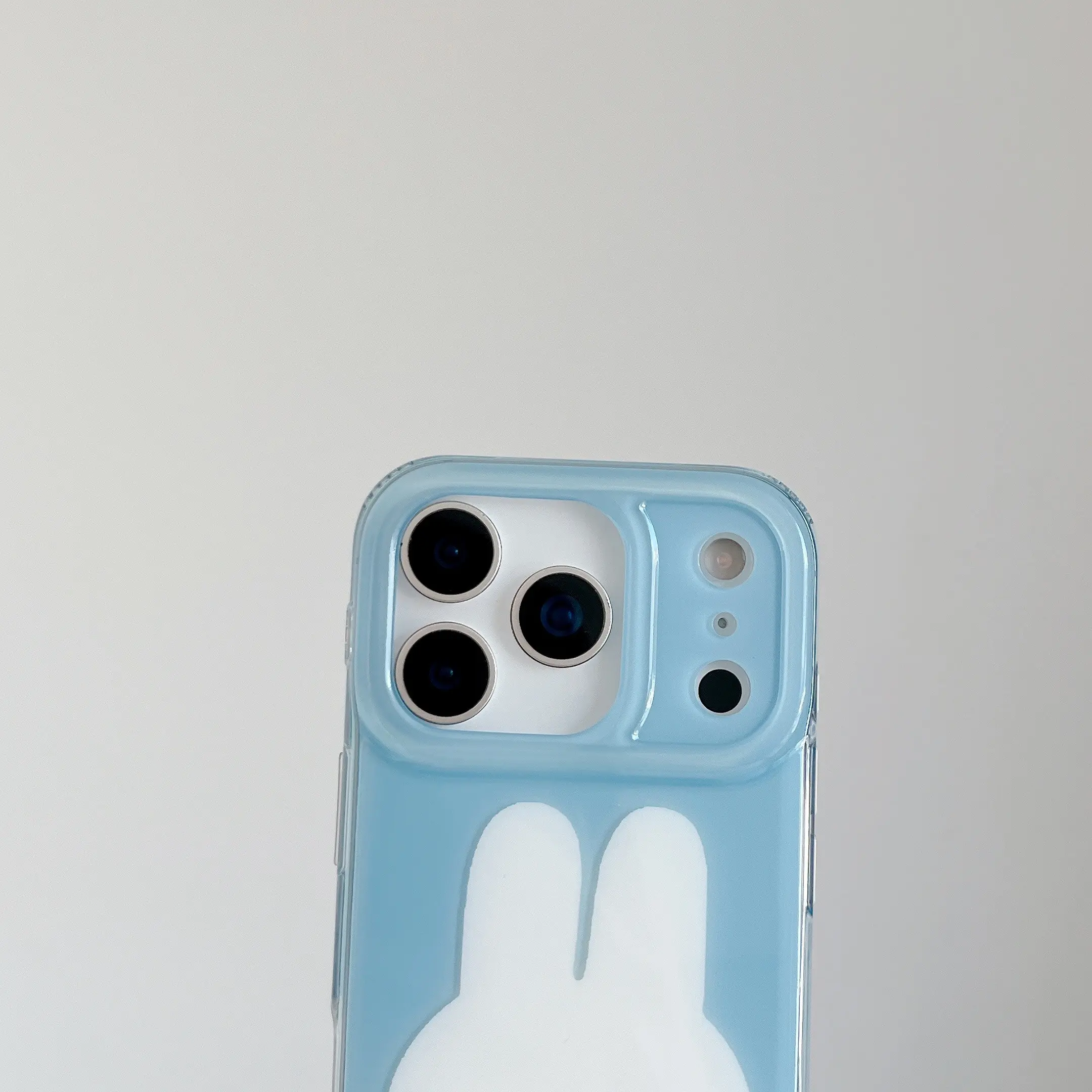 Double Layer Blue Bottom Miffy Phone Case for iPhone 17 Pro Max
