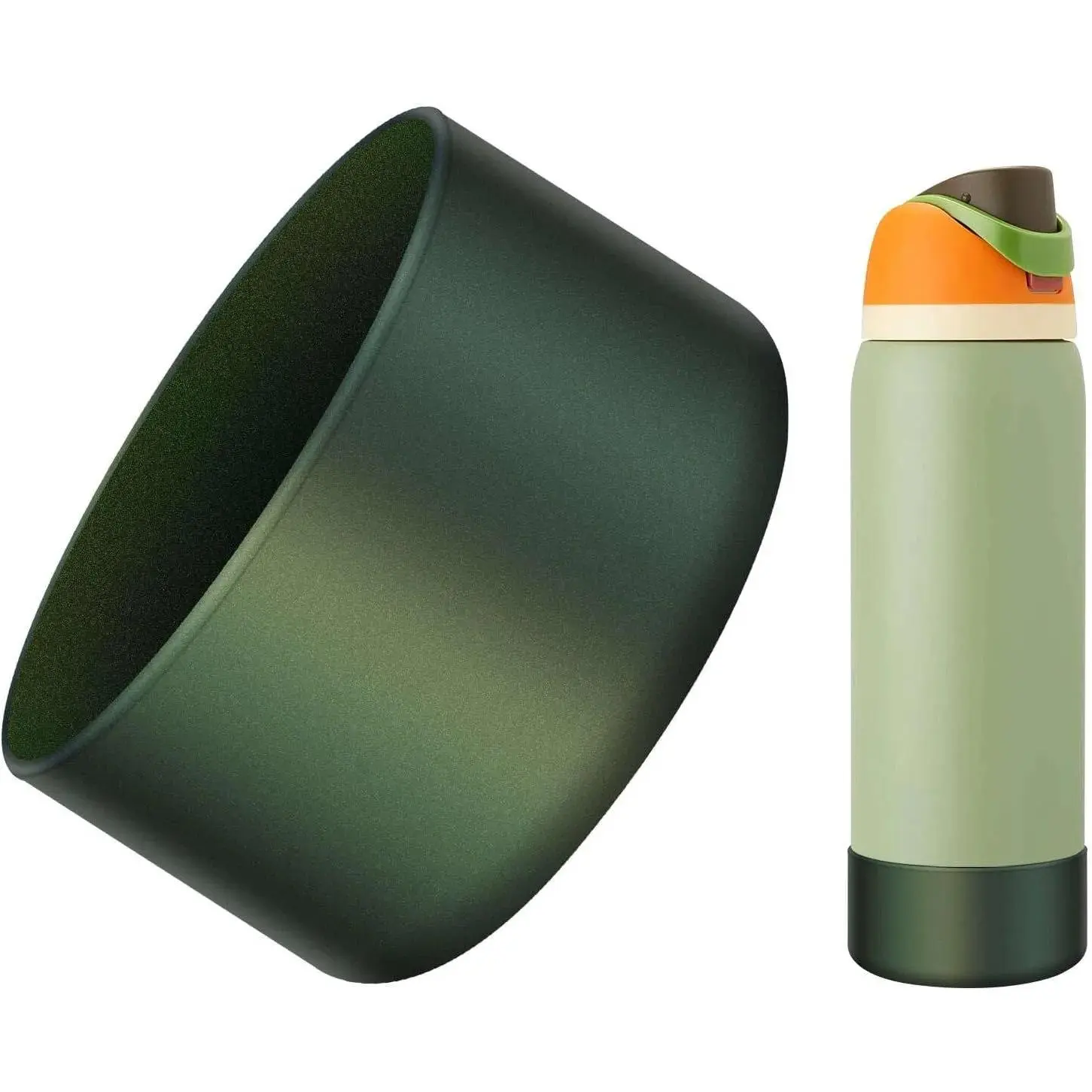 Silicone Tumbler Boot with Chameleon Gradient, Protective Bottom Cover with Matte Finish for Owala 40oz FreeSip & Twist