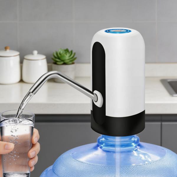 New Automatic Electric Water Pump for 5 Gallon Bottles, USB Rechargeable Portable Water Dispenser for Kitchen, Office & Outdoor Use