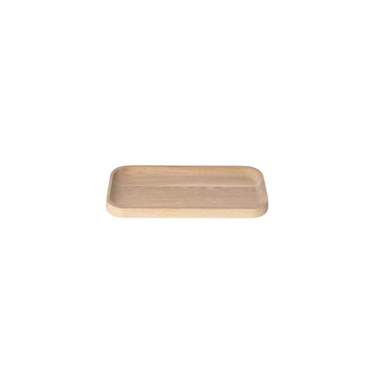 Blomus 64529 FSC Oak Small Rectangular Tray - Natural Grain Kitchenware Tableware Accessory, Line Design, Room Decor