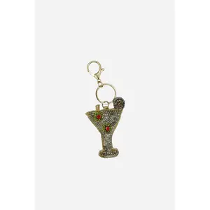Martini Beaded Bag Charm