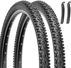 Hycline Mountain Bike Replacement Tire: 26x2.125 inch (56-559mm) Premium Butyl Rubber Puncture-Resistant Folding Bicycle Tire Compatible with MTB Off-Road Bike Fathersdaygift e bike bikes