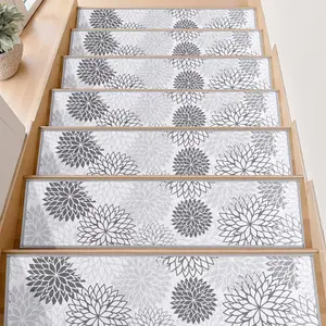 Carpet Stair Treads Non Slip 15pcs, 8" X 30" Edging Stair Runner for Wooden Steps Indoor, Rubber Backing, Easy to Clean