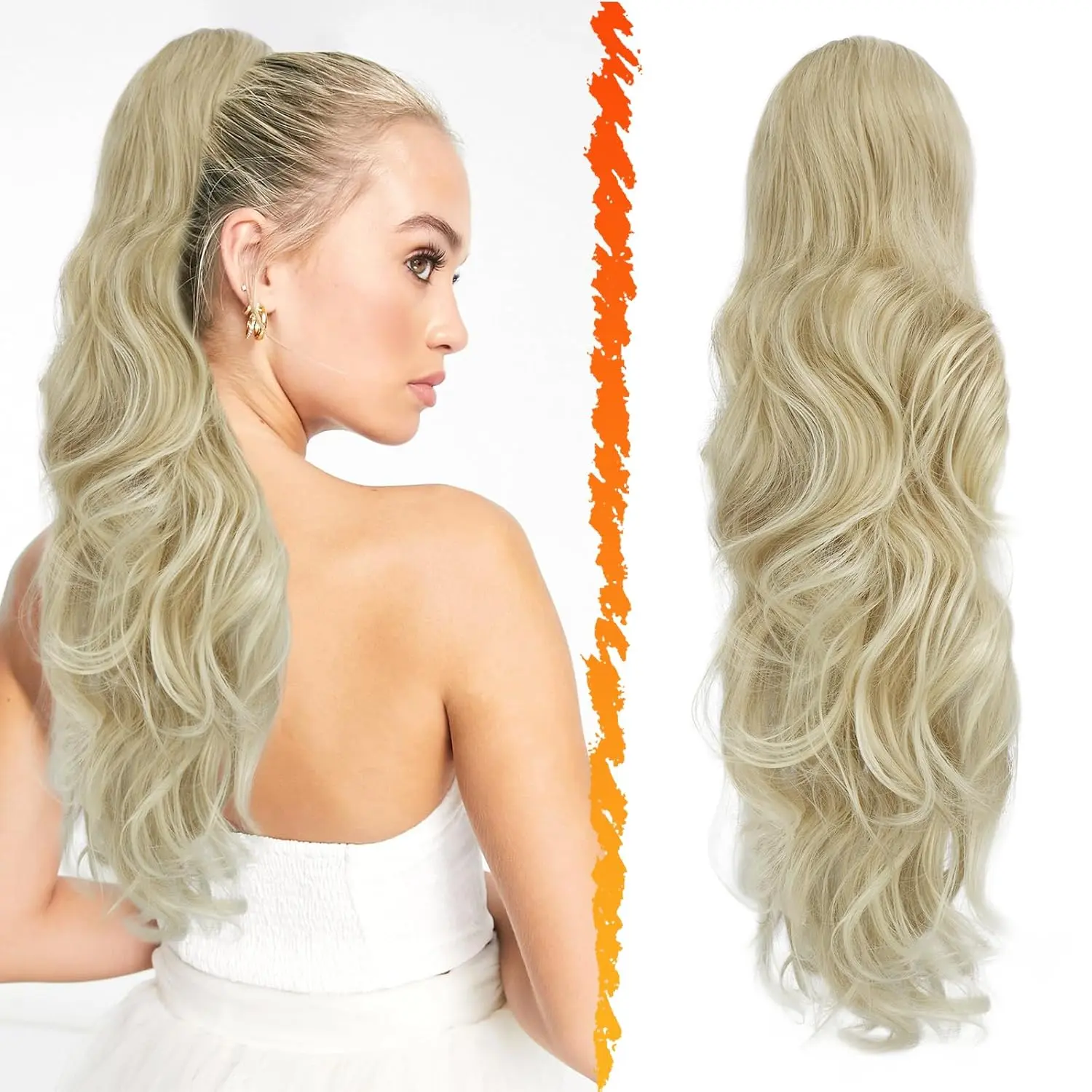 Mixed Blonde & Bleach Blonde Tips