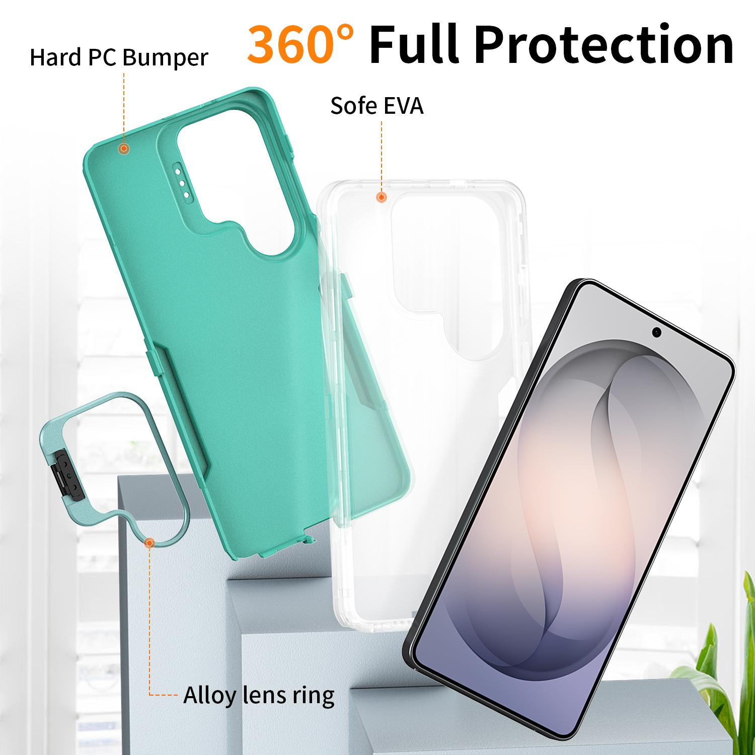 For Samsung Galaxy S26 Ultra S25 S24 Plus Phone Case with Lens Stand, Military-Grade Protection, Contrasting Colors Double-layer With Charging Port Dust Cover,Scratch-Resistant Back For Samsung Galaxy S26 Ultra S25 S24 Plus Phone Case with Lens Stand, Military-Grade Protection, Contrasting Colors Double-layer With Charging Port Dust Cover,Scratch-Resistant Back
