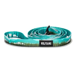 Wolfgang  6 in. Green Great Escape Polyester Dog Leash, Medium & Large