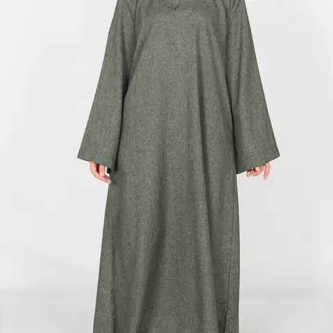 Women's Casual Loose Abaya Dress with Pockets, Daily Wear Modest Long Sleeve Kaftan, Comfortable Muslim Modesty Clothing for Women Caftan, Islamic Modesty Clothes